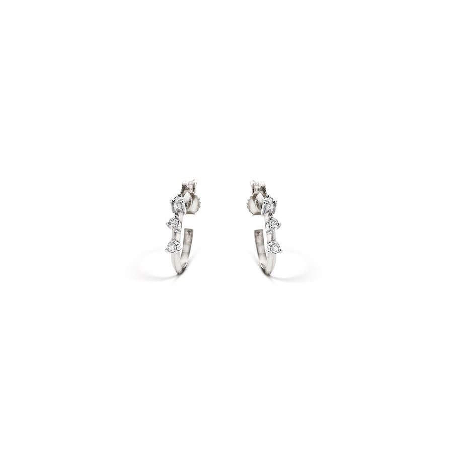 White gold 'Balance' small hoop earrings BALANCE | OR XS 3TO-P/FARFAU18B CT. 0,12